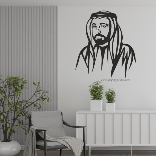 Sheikh Sultan bin Muhammad Al Qasimi Metal Wall Art – Sharjah Royal Tribute Decor