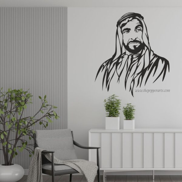 Sheikh Zayed Bin Sultan Al Nahyan Metal Wall Art – Premium Islamic Calligraphy Decor