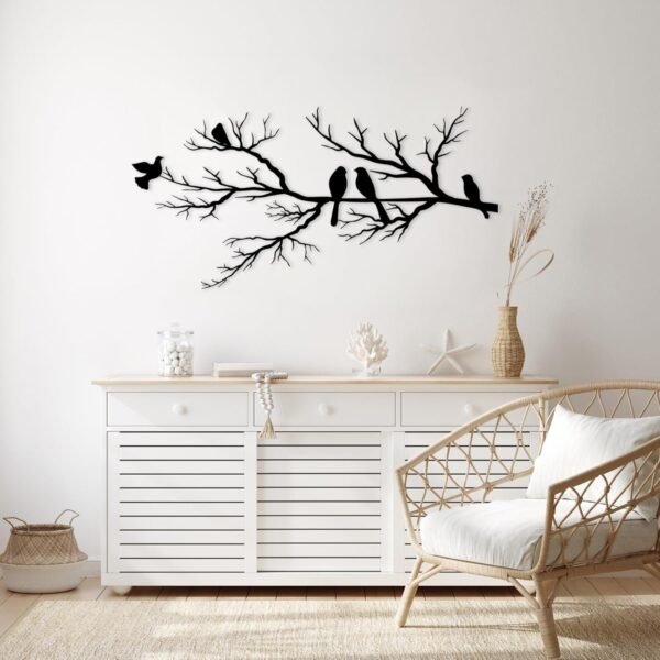 Birds on Branch Metal Wall Art – Nature-Inspired Home Decor