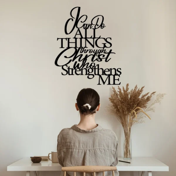 Bible Quote Metal Wall Art – Inspirational Christian Home Decor
