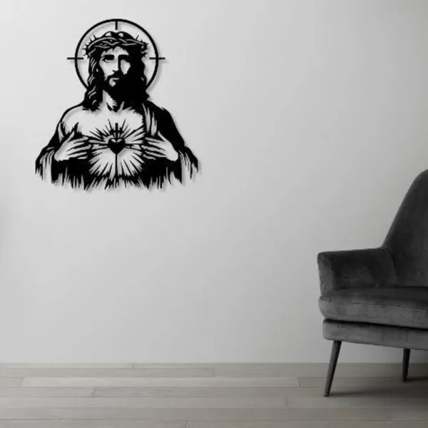 Faith-Inspired Jesus Metal Wall Hanging Decor